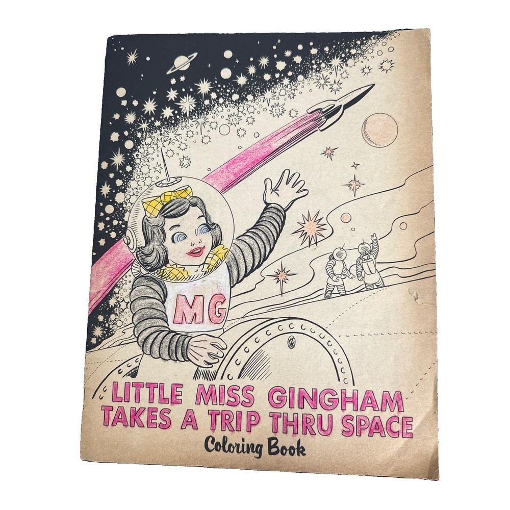 VTG  Richter's Butter Krust Bread Little Miss Gingham Promotional Coloring 50s!